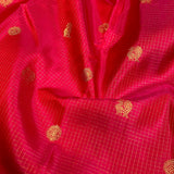 Charita micro checked kanchipuram silk saree