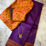 Kimaya plain silk saree