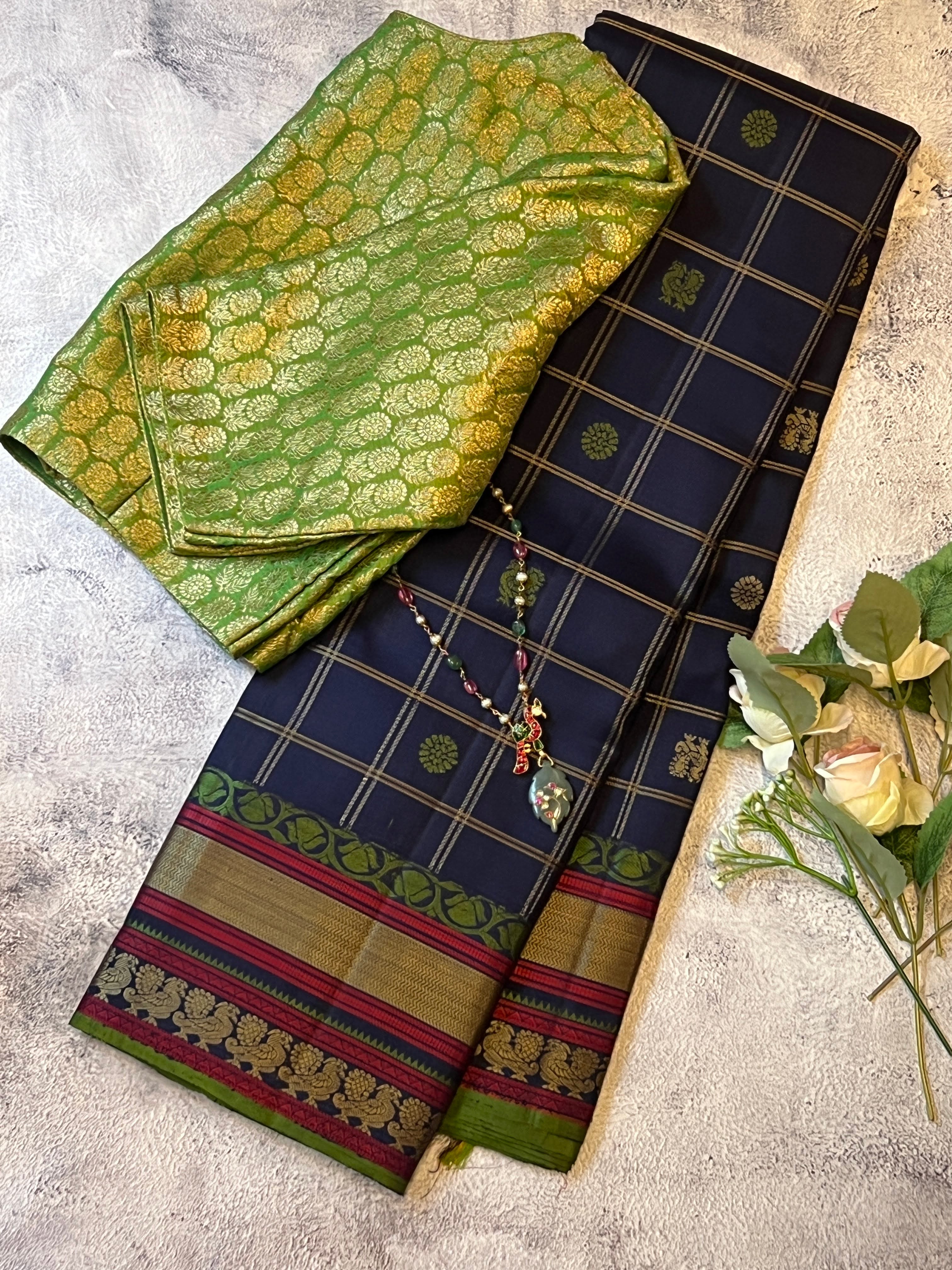 Kimaya checked silk saree