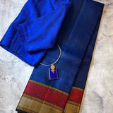 Kimaya peacock border silk saree