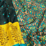 Tushara green kutch tussar saree