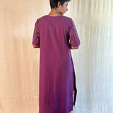 Organic cotton embroidered kurta