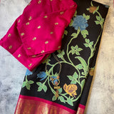 Mila  korvai floral kanchi silk saree