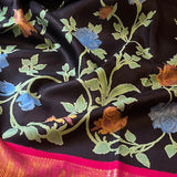 Mila  korvai floral kanchi silk saree