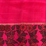 Kalpataru kamadhenu kalamkari silk saree