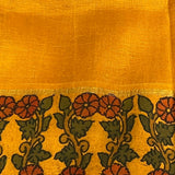 Kalpataru kamadhenu kalamkari silk saree