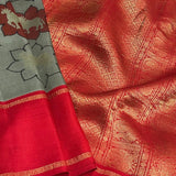 Kalpataru kamadhenu kalamkari silk saree