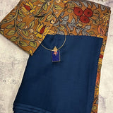 Rising border chiffon kalamkari saree