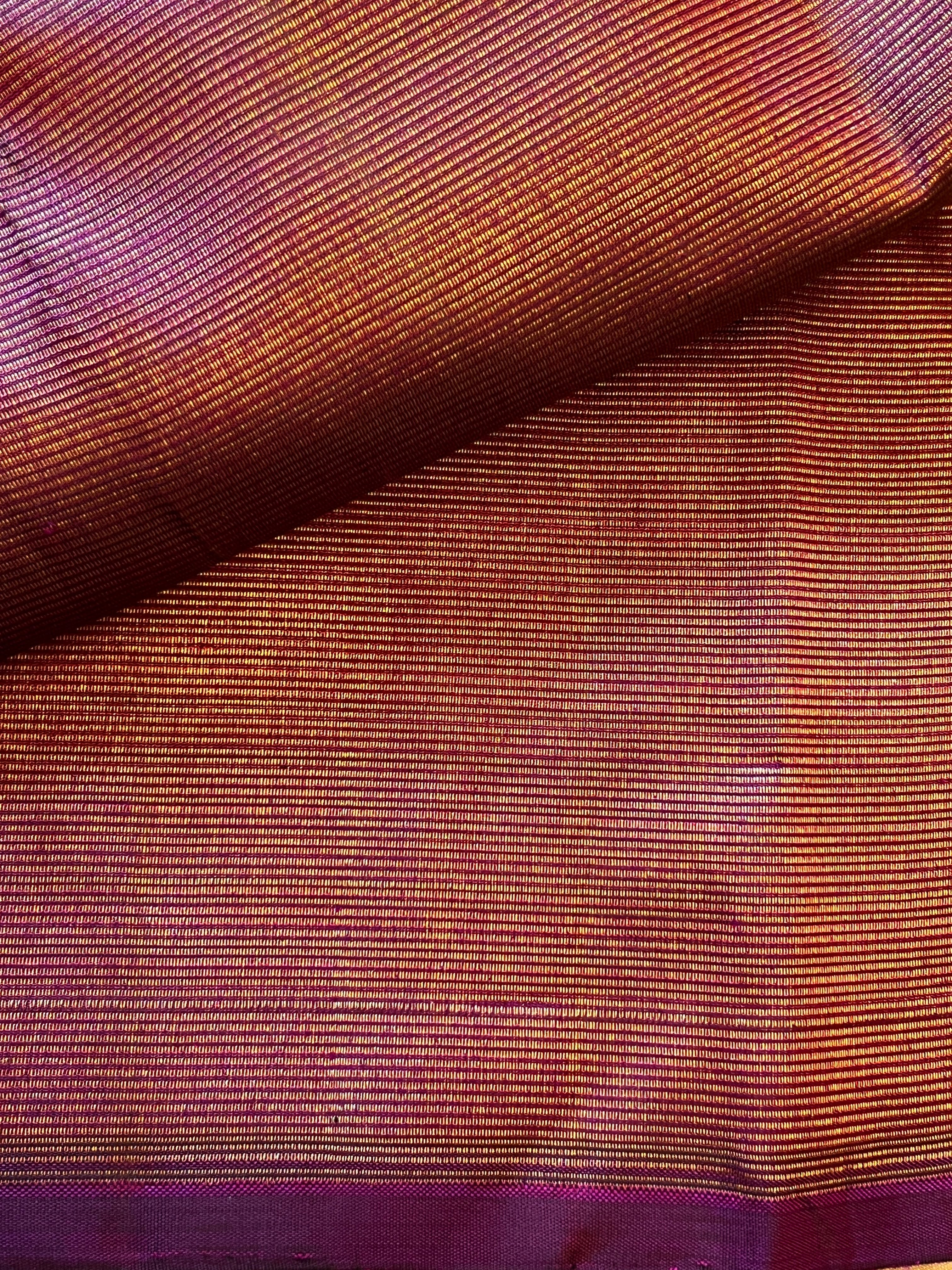 Zari striped kanchipuram silk fabric