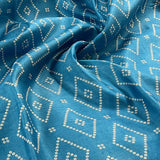 Bandhini print kanchipuram silk fabric