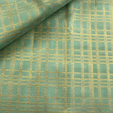 Ornate checked kanchipuram silk fabric