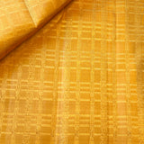 Ornate checked kanchipuram silk fabric