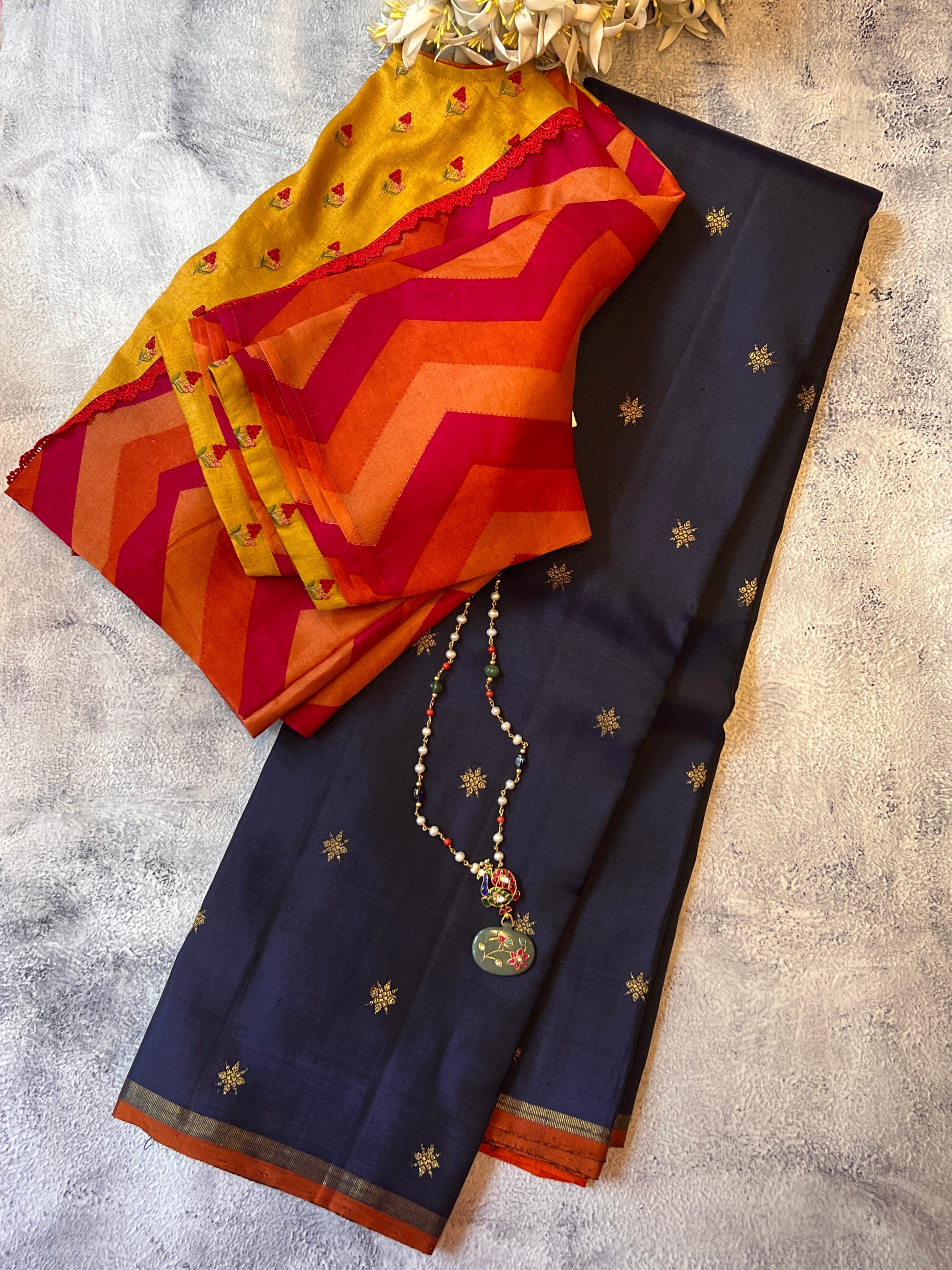 Vera flowers kanchipuram silk saree