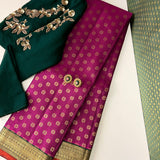 Sumangala meenakari Kanchipuram silk saree