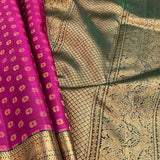 Sumangala meenakari Kanchipuram silk saree