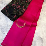 Lavanyam plain kanchipuram silk saree