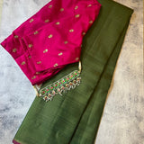 Lavanyam contrast kanchipuram silk saree