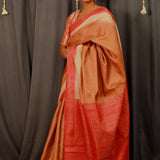 Striped border handloom tussar saree