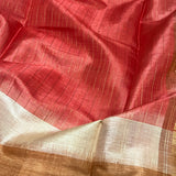 Striped border handloom tussar saree