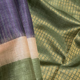 Striped border handloom tussar saree