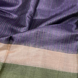 Striped border handloom tussar saree