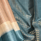 Striped border handloom tussar saree