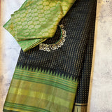 Zari woven handloom silk