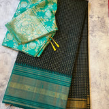 Zari woven handloom silk