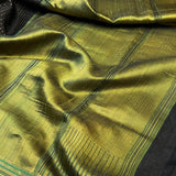 Zari woven handloom silk