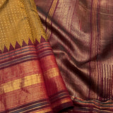 Zari woven handloom silk