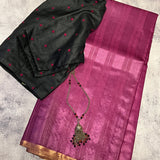 Textured handloom tussar saree