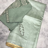 Textured handloom tussar saree