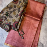 Textured handloom tussar saree