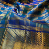 Sumangala checked kanchipuram silk saree