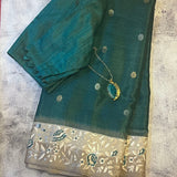 Tussar Parsi gara embroidered saree