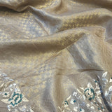 Tussar Parsi gara embroidered saree