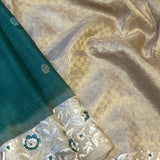 Tussar Parsi gara embroidered saree