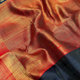 Tussar gold zari woven saree