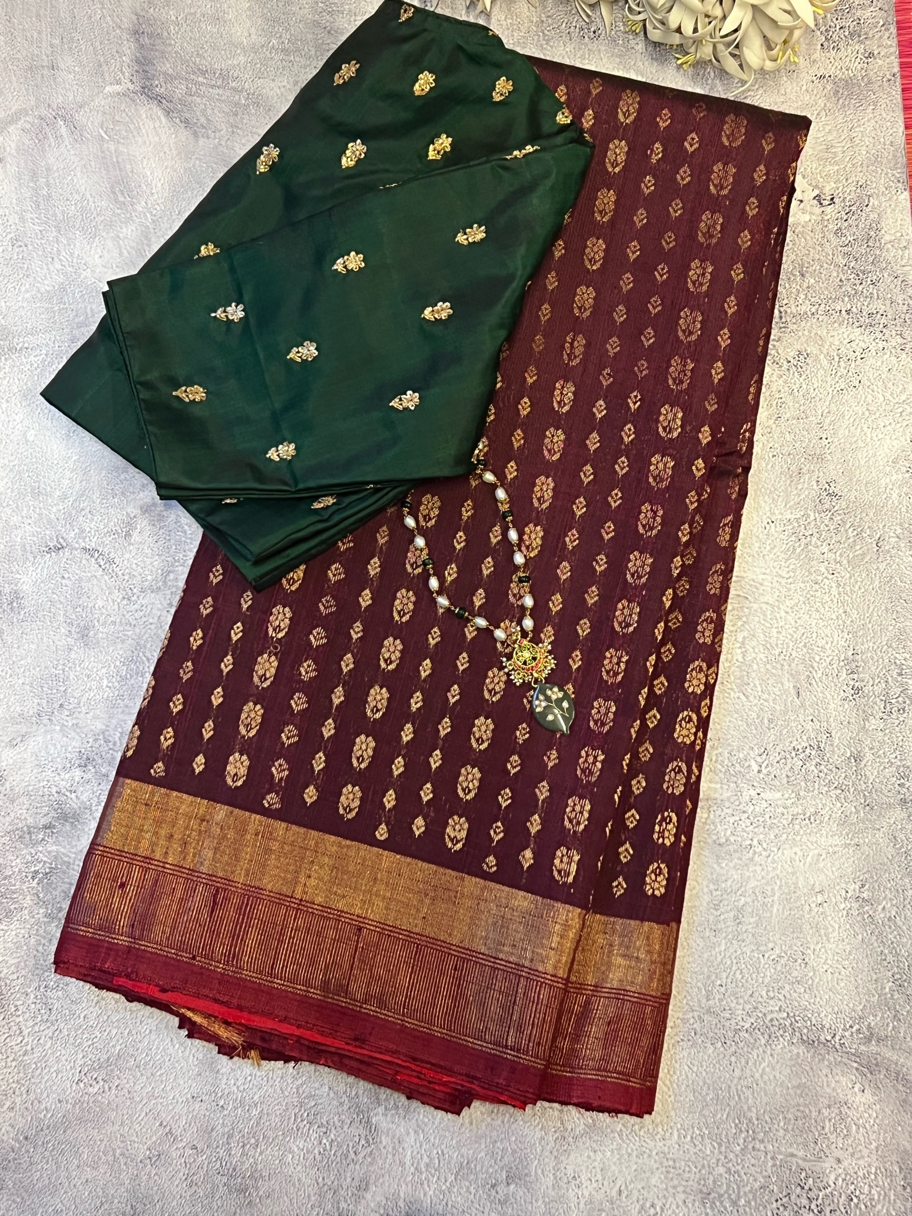 Tussar gold zari woven saree