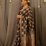 Maya asters tussar printed saree