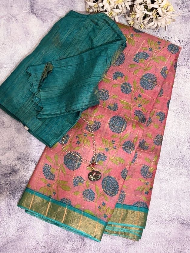 Maya Chrysanthemum tussar saree