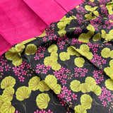 Veena rising border lily pond tussar saree