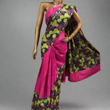 Veena rising border lily pond tussar saree