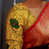 Silk kalamkari blouse