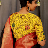 Silk kalamkari blouse