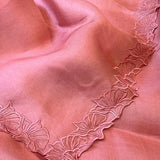 Embroidered organza saree