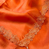 Embroidered organza saree