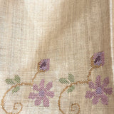 Cross stitch embroidered tussar saree