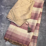 Striped handloom tussar saree