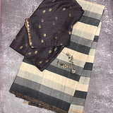 Striped handloom tussar saree